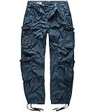 Surplus Cargo Trousers Mens Airborne Vintage, Navy, M