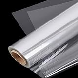 woric 45m x 80cm Cellophane Wrap, Cellophane Roll Clear Wrapping Paper 25μm for Christmas Birthday Gifts Hamper Basket Flower Bouquet Craft, Width Folded in Half