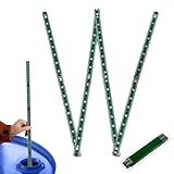 UNIFAMILY Fuel Tank Measuring Stick 10 Fold to 78", Green Wooden Oil Tank Gauge Measuring Stick, Oil Tank Measuring Stick, Green Folding Measuring Stick Ruler for Tank, Dip Sticks for Checking Oil