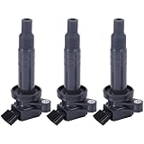 3Pcs Ignition Coil Compatible for Toyota Aygo Yaris Citroen C1 Peugeot 107 2005-2014 Ignition Coils Pack 19500B1010 Car Ignition Coil Pack Replace 19500B2040 597088 5970C0 5970C1 9008019015