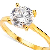DBS Jewellery Women's 22ct Gold Round Solitaire Ring (I)