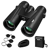 Binoculars12x50 High Power Binoculars for Adults,Compact for Bird Watching with Clear Vision,BAK4, FMC, Waterproof Small Binoculars for Travel Stargazing Hunting Concerts with Carrying Case and Strap