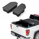 Shademax Stake Pocket Covers Custom Fit for 2019-2023 2024 GMC Sierra and Chevrolet Silverado Truck Bed Rail Hole Plugs Stake Pocket Caps Cover (Set of 2)