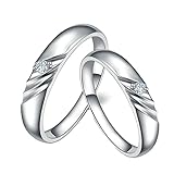 KnSam Women's Ring, Gold Ring Women's 18 K White Gold Women's Rings in Gold with Diamond, 18K white gold, Diamond,