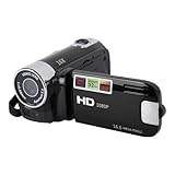 Fulkued Camcorder Video Camera,1080P 16MP mini Dv Camcorder,2.7in TFT Screen 16X Digital Video Camera with Fill Light and USB Cable(Black)