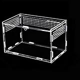 Topspitgo Tarantula Enclosure,Acrylic Transparent Terrarium,Stick Insect Enclosure,Reptile Breeding Box for Jumping Spider,Tarantula,Mantis,Snails,Spide,Scorpion,Centipede,Beetle (20 x 12 x 12 cm)
