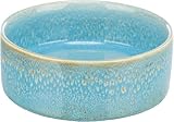 TRIXIE Ceramic Dog Bowl 400 ml – Blue Food Bowl for Dogs Ø 13 cm – Heavy, Non-Slip, Durable and Dishwasher-Safe – 25112