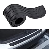 Car Rear Bumper Protector Strip for VW Transporter (T6) Panel Van 2015-2019, Anti-scratch Bumper Protector Guard Rubber Bumper Guards Tailgate Trim Strip,90 * 7