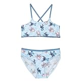 Stitch Children's Bikini - Blue - Size 6 Years - Girl's Swimsuit - 85% Polyester and 15% Spandex - 210 GSM - Original Product Designed in Spain