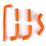 LUXERAD Silicone Radiator Coolant Hose Kit for KTM 400 EXC / 450 EXC / 525 EXC 2002 2003 2004 2005 2006 (Orange)