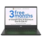 Acer Chromebook 314 CB314E Laptop - Intel Celeron N4500, 4GB, 64GB eMMC, Integrated Graphics, 14" Full HD, Google Chrome OS, black