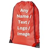 SAUTE STYLES Personalised Drawstring Bags for Men, Women & Kids | Customization with Your Own Photo/Logo/Text/Name | Design for Gym, Swimming, Yoga, Horse Riding & Dancing | 16 Colors (Multicoloured)