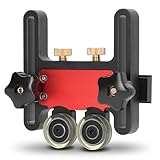 Table Saw Storage Roll, Feather Board Saw Table Pressing Aids Bearing Roller Retaining Tool for Table Saw Woodworking Double Wheel Sliding Guide Roller Feather Board Auxiliary Tool