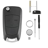 For Opel Vauxhall Vectra C Key Corsa D Key Case Astra H Corsa D Key 2 Buttons Car Key Fob Case Battery CR2032 Pin Removal Tool