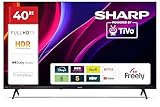 Sharp 40-inch Full HD Frameless LED Smart TV – TiVo OS with TiVo+ Free Channels, HDR10/HLG, AV1, HbbTV, DVB-T/T2/C/S2 Tuners – 40HE2345K (HE Series)