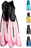 CRESSI Agua Fins - Self Adjusting Fins for Diving, Apnea, Snorkeling and Swimming, 4/5 (37/38 EU), Pink
