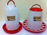 P&T Poultry 3Kg Feeder & 3Ltr Drinker For Chickens/Hens/Ducks/Chicks