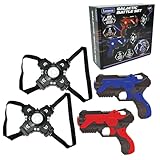 Lexibook, Galactic Battle Set, Laser tag game with 2 laser guns and 2 armours included, Shooting up to 25 metres, Sound and light effects, JG250