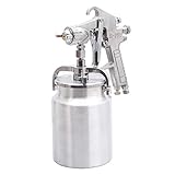 ORAZIO Air Paint Spray Gun, 1000ml Capacity 1.5mm Nozzle Professional Heavy Duty High Pressure Large Volume Suction Feed Cars Trucks Furniture Painting Gun 221274