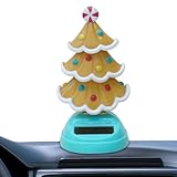 Dancing Christmas Tree - Bobbleheade Ornament, Solar Moving Trees Figure, Swinging Dashboard Toy, Novelty Stocking Festive Decoration | Funny Wobble Christmas Tree Powered Toy for Car Desk Window