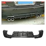 Carbon Fiber Car Rear Bumper Diffuser Lip Spoiler Compatible For BMW 3 Series 325i 330i 335i E92 E93 Sport Coupe Convertible 2007-2013(Quad Exhaust Dual)