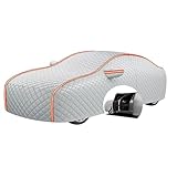 Anti-Hail Car Cover For Suzuki Grand Vitara X-7, Heavy duty cotton padded hail protector windproof anti-uv flame retardant with door zipper outdoor car tarpaulin