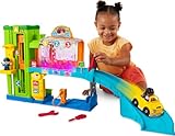 Fisher-Price Little People Toddler Toy Light-Up Learning Garage Playset with Smart Stages, Car & Ramp for Pretend Play Kids Ages 1+ Years
