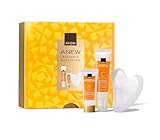 AVON Anew Vitamin C 3-Piece Gift Set, with Anew Radiance Maximising Serum 10ml, Dark Circle Corrector 25ml & Qua Sha with Gift Box, Energies, Brightens & Reduces Dark Circles, Glowing Skin Care