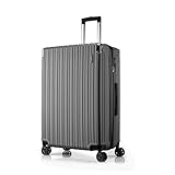 FLIEE Large Suitcase Hard Shell | Aluminum Telescopic Handle | TSA 3 Digit Combination Lock | 4 Dual Spinner Wheels | Lightweight Suitcase Large. (Grey, Large 28")