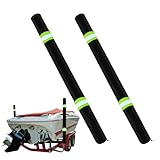 Boat Trailer Guide Pole Covers | 36 Inch Reflective Guide Pole Protective Pad,2Pcs UV Fade Proof Oxford Cloth Covers for Ski Boat and Fishing Boat Trailer