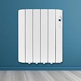 Futura 600W White Oil Filled Radiator Heaters for Home, 24/7 Day Timer Electric Heater Lot 20 & Advanced Thermostat Control, Wall Mounted Low Energy Electric Radiator with Child Lock