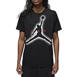 NIKE Air Jordan Large Graphic T-Shirt Mens Black DV8420-010 (UK, Alpha, L, Regular, Regular, Black)