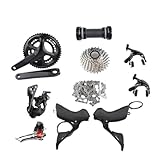 YNKJFOD Compatible For Shimano 105 R7100 2x11-Speed Groupset 170mm Crankset With Braze-On FD And 30T Cassette Rim Brake Road Bike Kit