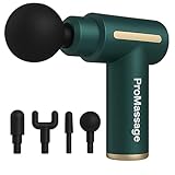 PRO Massage Gun, Deep Tissue Massager Handheld with 4 Massage Heads and Hand Massager with LCD Display Touchscreen Targeted Relaxation of Shoulders, Back & Body, Gift for Men/Women Green
