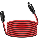 RUNCCI-YUN 14AWG 12V DC Extension Cable DC 5.5mm x 2.1mm 5521dc power connector,barrel connector,Female to Male Wire for CCTV Security Camera,IP Network Camera,DVRs(3m/10ft）