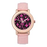 Gothic Hearts Flames Star Y2k Cute Watches for Women Fashion Paint Adjustable Wrist Watch Work Workout
