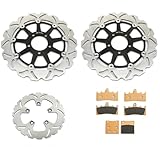 SFriding Front Rear Brake Disc Rotors Pads Kit for Suzuki Hayabusa GSX1300R 1999-2007 GSXR 1300
