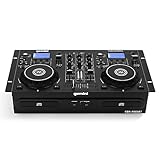 Gemini Sound Cdm-4000Bt Stand Alone Bluetooth Streaming Professional Dj Dual Deck Media Player Mixer Cd/Cdr USB Playback 2 Band EQualizer Manual Looping Sensitive Jog Wheels, Xlr Output, Anti-Shock