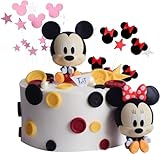 DDFV Mouse Cake Decorating Set, 27 Colored Pieces, Mouse Cake Toppers, Birthday & Baby Shower Occasion, Multicolored