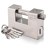 CDC DIGI 1701-1CDC5 Keys 1.1 KG Super Heavy Duty Rectangular 20' 40' Container Garage Shed Shutter Chain Padlock 94mm Heavy Duty High Security