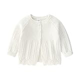 Newborn Girl Boys Winter Warm Knitted Cotton Long Sleeve Clothing Coat Jacket Cardigan 2 Years, White, 0-3 Months
