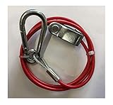 Genuine Breakaway Break Away Cable PVC RED with Clevis PIN for IFOR Williams Trailer MP502b Maypole