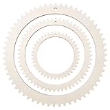 BENECREAT 3 Sizes Wooden Weaving Loom Kit, 13/20/ 28cm Round Gear Shape DIY Weaving Loom for Hanging Decor Woven Tapestry Knitted Crafts Making, 5mm Thick