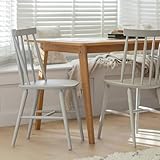 Habitat Talia Pair of Solid Wood Dining Chairs - Grey