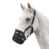 Shires Equestrian Deluxe Nylon Grazing Muzzle, Cob, Black