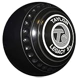 Taylor Legacy Slimline Progrip Indoor/Lawn Bowls - Heavy - Black - Set Of 4 (Size 3)