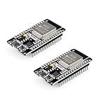 ELEGOO 2PCS ESP-32 Development Board Micro-USB, 2.4GHz Dual Mode WiFi+Bluetooth Dual Core Microcontroller for Arduino IDE, Support MicroPython, NodeMCU, AP/STA/AP+STA, CP2102 Chip