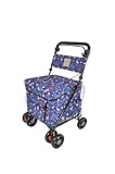 Prestige ultimate shopper Lightweight with Seat & Backrest/Walking frame/Seated Mobility Trolley/Stroller 6 wheel/Rollator/Aid (FULLY ASSEMBLED in UK READY TO USE!) Sovereign Bird