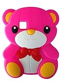 SKS Distribution® Hot Pink Super Cute Bow Bear Soft Silicone Case for LG T375 Cookie Smart