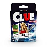 CLUE Hasbro Card Game, 3-4 Player Strategy Game, Travel Games, for Kids Ages 8 and Up